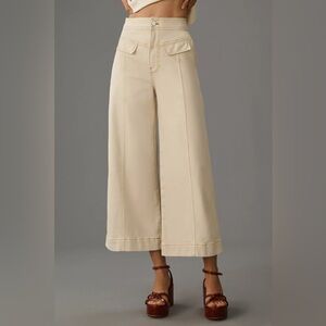 Pilcro High-Rise Crop Wide-Leg Utility Jeans